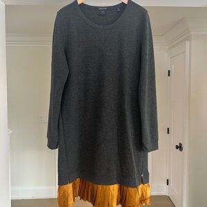 Scotch & Soda dress, dark grey/burnt orange ruffle - size 8-10 (S&S size 3)